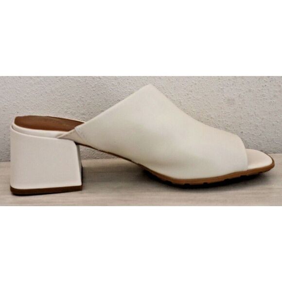 Blondo Women's Sz 9M Bone/Beige Leather Maya Slip-On Heeled Sandal - Picture 7 of 11